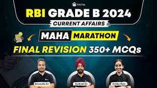 RBI Grade B 2024 Marathon Session  RBI Important Revision amp MCQs  EduTap RBI Preparation [upl. by Thunell]