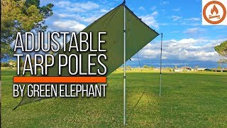 Adjustable Tarp  Tent Poles from Green Elephant [upl. by Faxun]