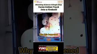 shocking science single step turns cotton truck into fire static charge physics shorts [upl. by Hsatan622]