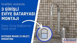 İTİMAT 3 GİRİŞLİ EVİYE BATARYASI MONTAJ VİDEOSU  İTİMAT KITCHEN MIXER 3 INLET MOUNTING VIDEO [upl. by Annasus]