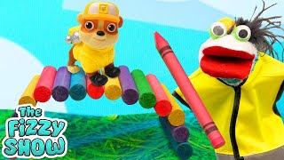 Fizzy amp Paw Patrol Rubble Go on a Building Adventure amp Build A Colorful Bridge  Fun Videos For Kids [upl. by Cadman]