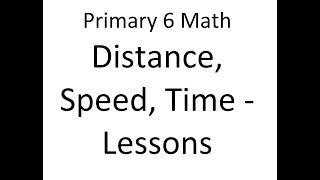 Primary 6 Math  Distance Speed Time  Lesson [upl. by Knepper655]