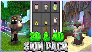 🟢 EL MEJOR PACK DE SKINS 2D 3D 4D 5D PARA MINECRAFT PE 120 ☘️ MINECRAFT BEDROCK 120 SKIN 12041 [upl. by Nosreg936]