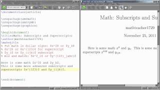 LaTeX Tutorial 04 Subscripts and Superscripts [upl. by Sathrum]