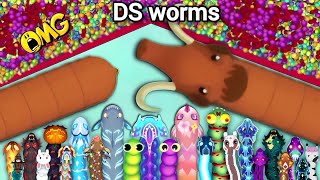 Epic Snake io gameplay🐍Wooly snake skin🐍DS worms biggest delicious 😋 snake killing [upl. by Eiderf]