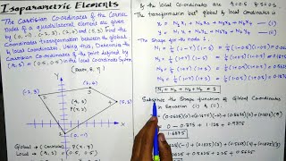 Isoparametric Quadratic elements in Finite Element Method  FEA Problems [upl. by Ycal866]