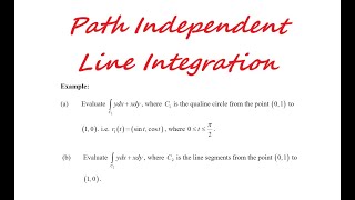 Multivariable Calculus  Conservative Vector Field clip1 Line Integral Path Independent [upl. by Ever]